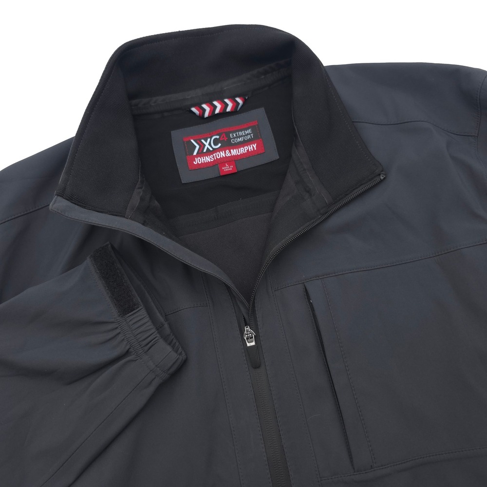 Johnston & Murphy XC4 Extreme Comfort Jacket Mens Large Gray Full Zip Softshell